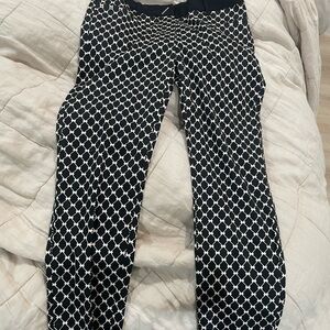 Sportmax Cigarette Ankle Monochrome Geometric Pants